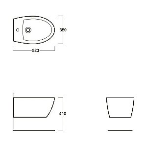 Биде подвесное SIMAS Lft Spazio LFT19 купить в интернет-магазине Sanbest